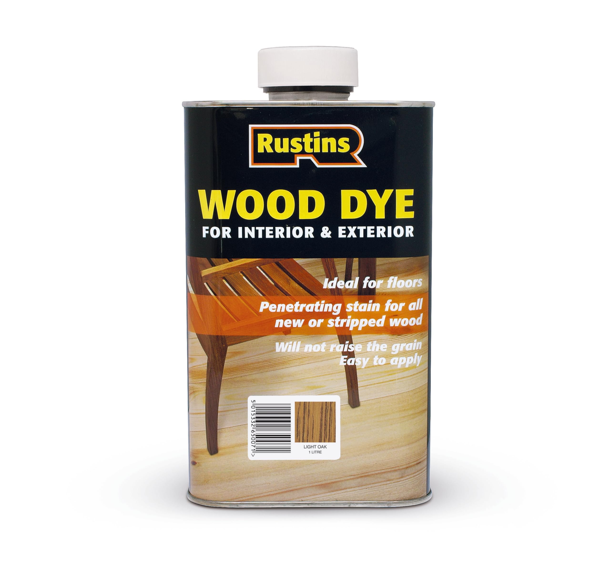 Rustins Light Wdlo1000 Wood Dye Oak 1 Litre
