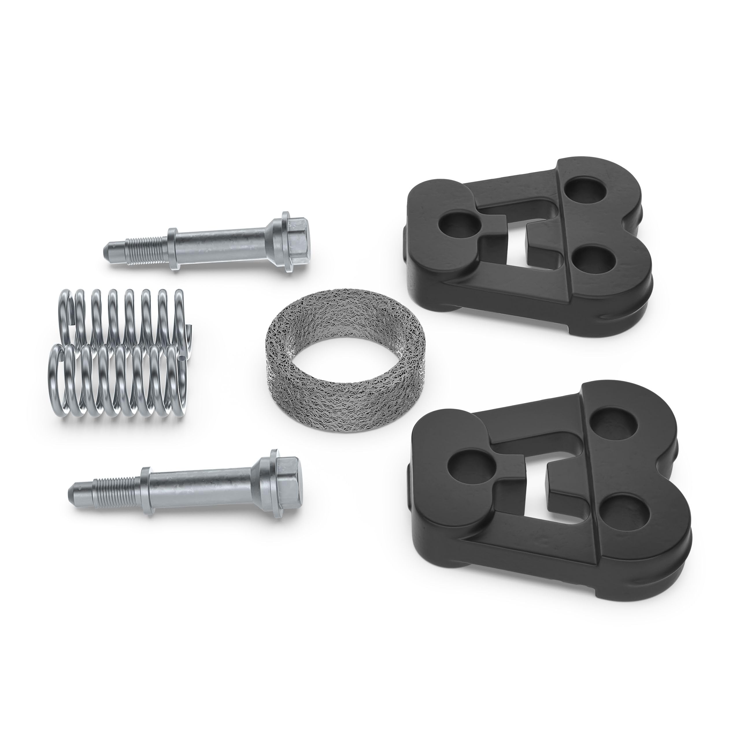 Set di 2 pezzi di ricambio per scarico, kit di montaggio catalizzatore compatibile con Smart ForTwo 451 1000 ccm HJS numero 82 13 2858