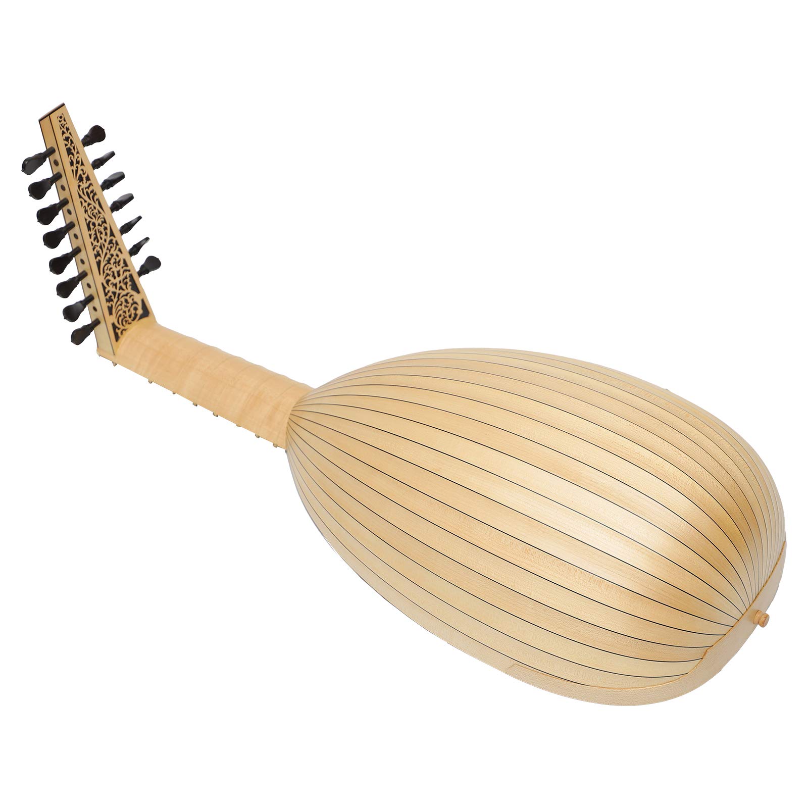 Renaissance Lute Deluxe, sinistro 8 corsi, acero