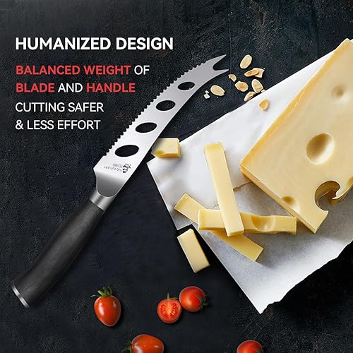 Miniatura 10 de TUO Tijeras de cocina para hierbas, pollo, carne, verduras, acero inoxidable ultra afilado de alta calidad, mango ergonómico de madera de Pakkawood
