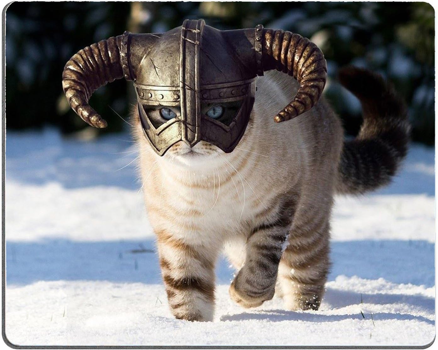 New Skyrim Cat Dragonborn Fluffy Animal Majestic Nordic Snow Mouse Pad Mouse Mat
