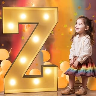 Ledido 3FT Marquee Light Up Letters, Large Light Up Letters, Marquee Letter 3 Feet Tall, Mosaic Lighted Letter for Party Decoration Baby Shower Anniversary Wedding, Z