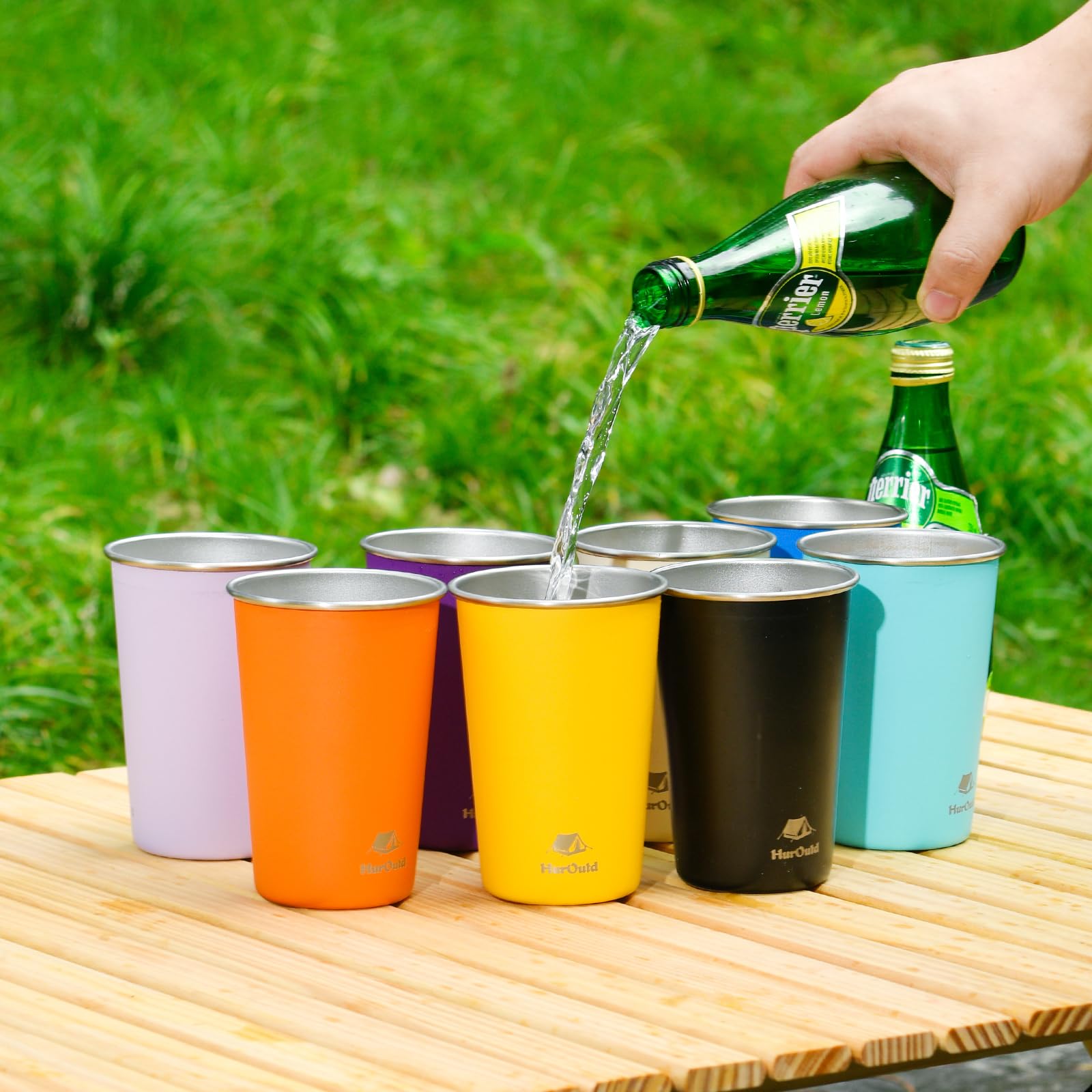 Edelstahlbecher, 473 ml, 4 Stück