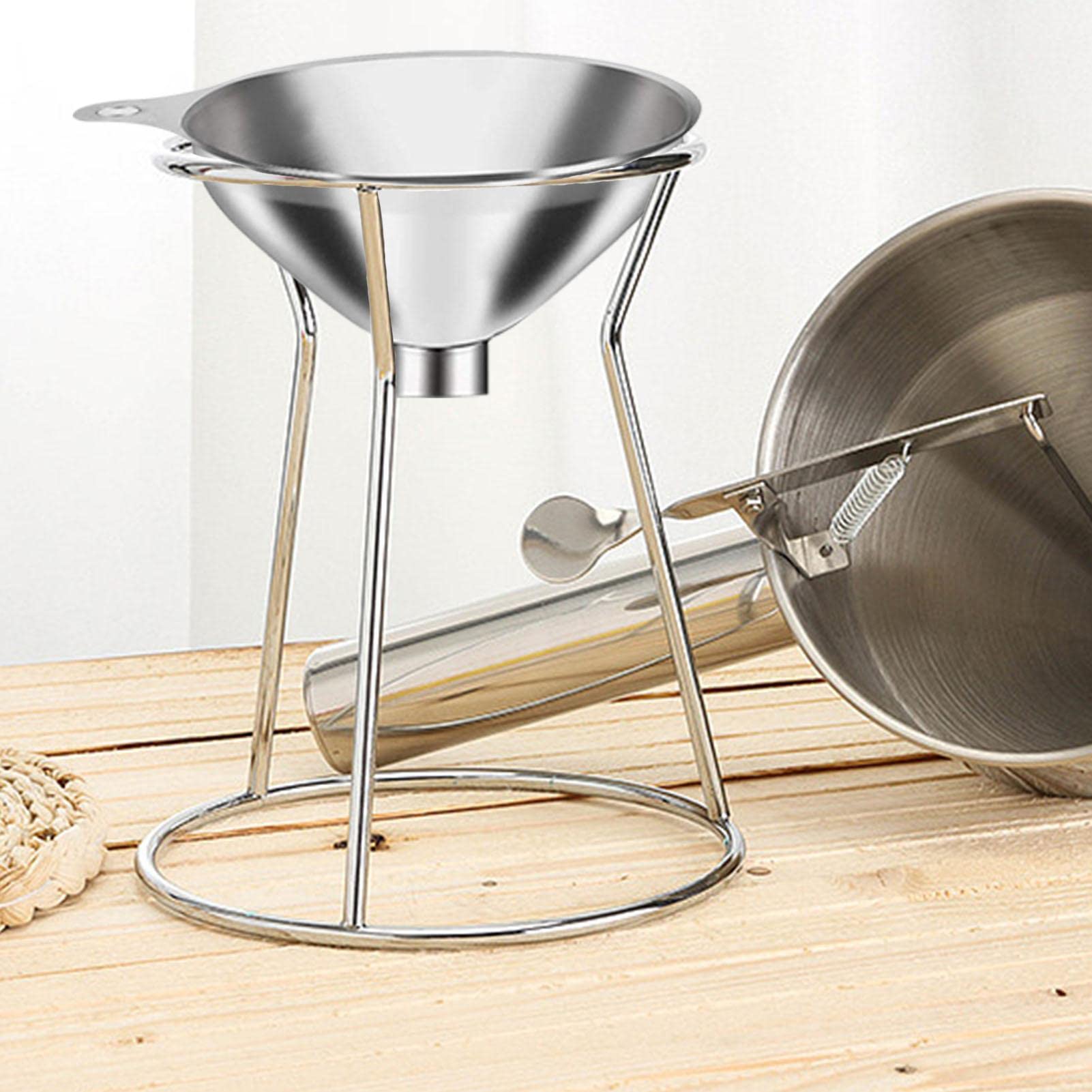 Edelstahl Trichter Set - 3-teilig Mit Reinigungsbürste, Lebensmittelecht