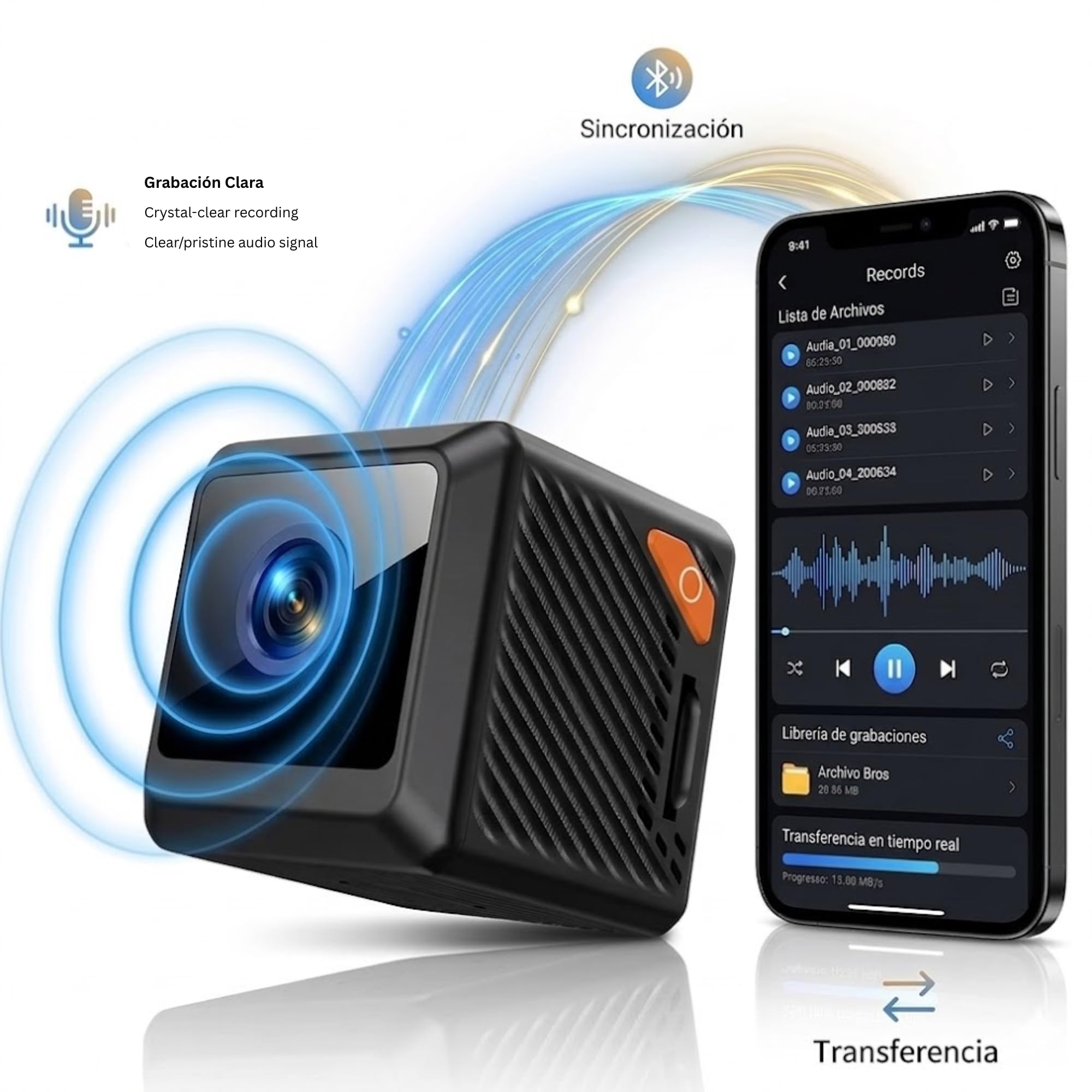 Mini caméra espion sans fil avec microphone intégré, 4K HD 1080P, vision nocturne, détection de mouvement et réduction du bruit 2D - Caméras de sécurité intérieures - Caméra espion avec batterie