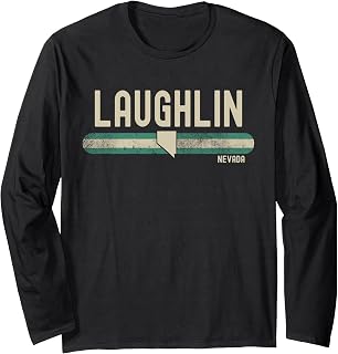 Laughlin NV | Nevada | Travel & 80s Style Long Sleeve T-Shirt