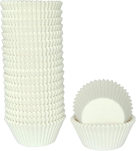 Miniatura 2 de Forros de papel blanco a prueba de grasa para magdalenas, tazas para hornear muffins, tamaño estándar, 500 unidades