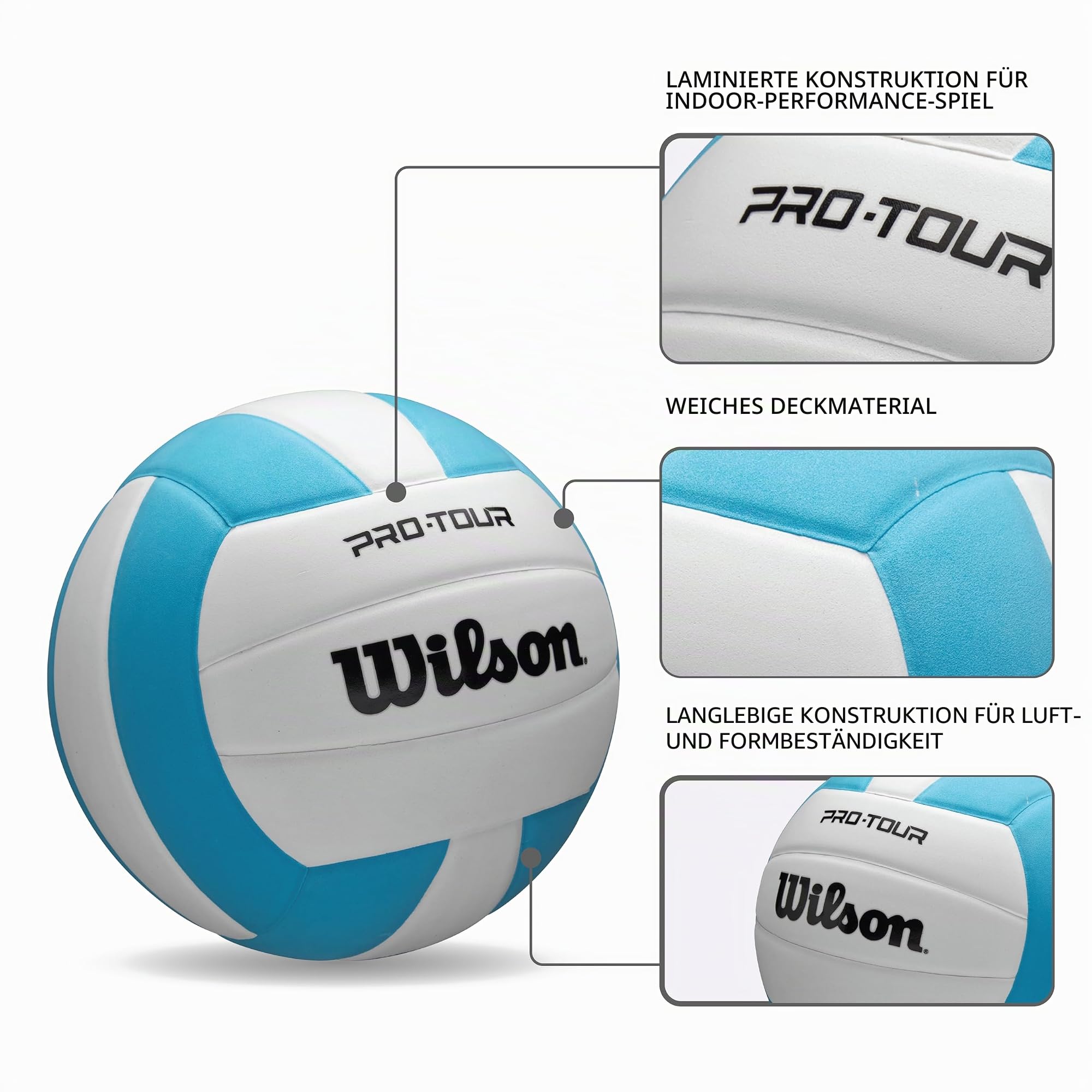 Wilson Pro Tour Volleybälle für den Innenbereich, offizielle Größe