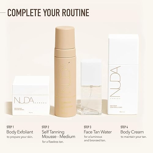 Miniatura 7 de Nuda Bronzefoam - Mousse autobronceador ligero, de secado rápido y sin rayas, enriquecido con aceite de coco, extractos de pepino y mango, fórmula