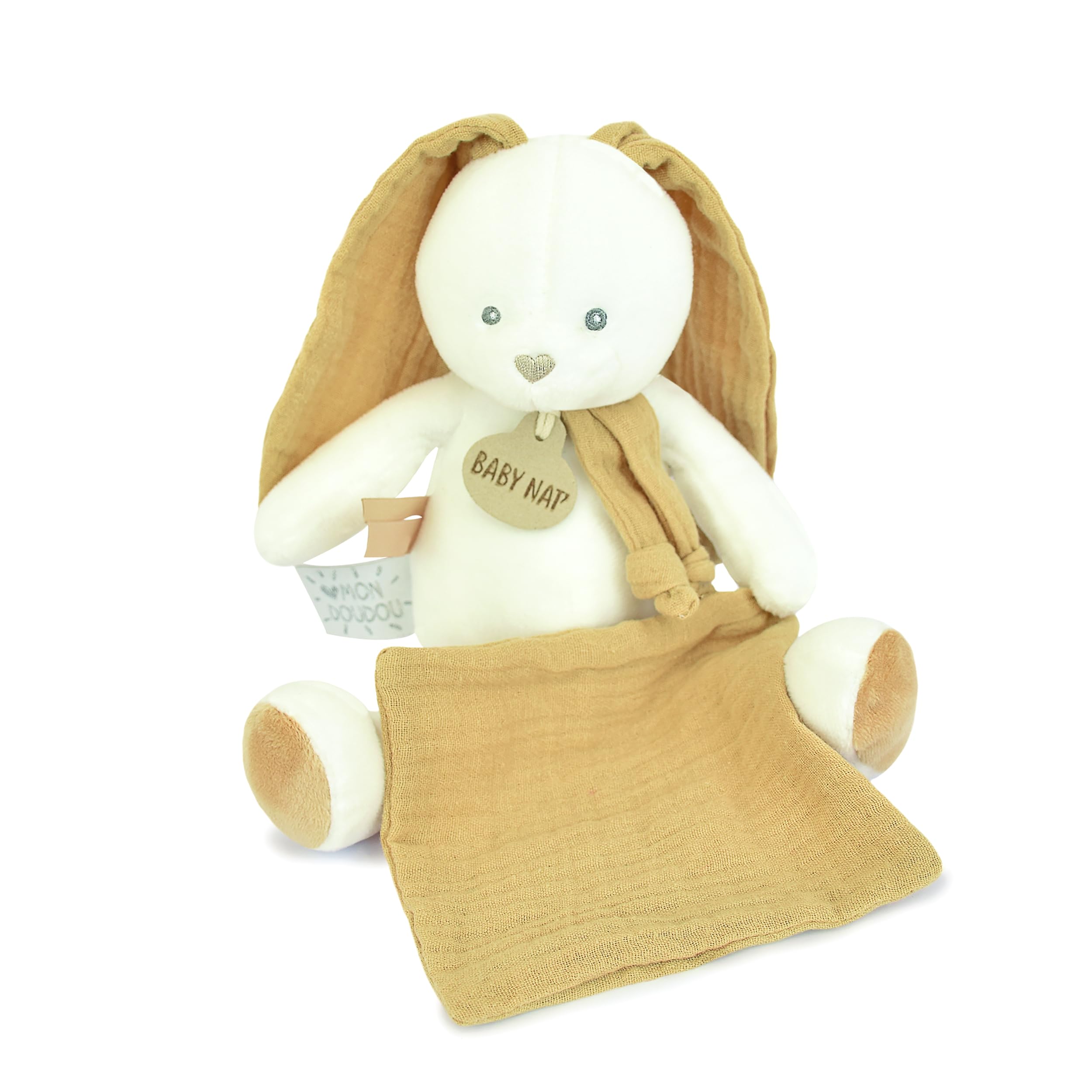 Doudou Lapin Poupi – Babynat – Cadeau Naissance Tout Doux, Dès 0 Mois
