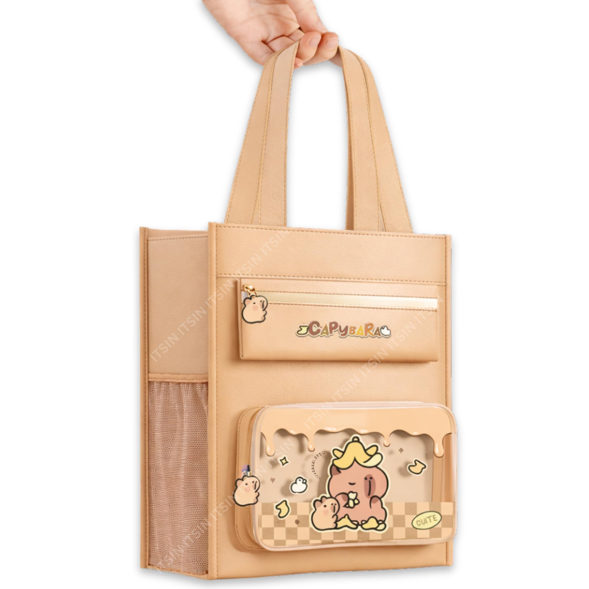 Multi-Purpose Shoulder Bag for School, College & Picnic | Cute Tote Bag for Girls | Kawaii Handbag for Travel, Baby Items, Makeup & Lunch | Tuition Bag & Office Carry Bag