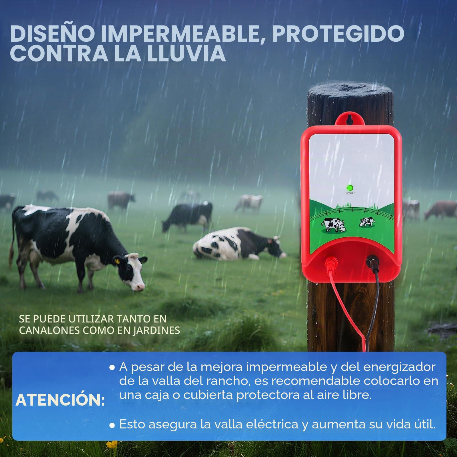 Elektrozaun-Ladegerät,Pastor Eléctrico,Valla Eléctrica De 12V 1.5J para Animales,Cerca Eléctrica Electricidad para Animales,Perro,Jabalí,Caballos,Ovejas