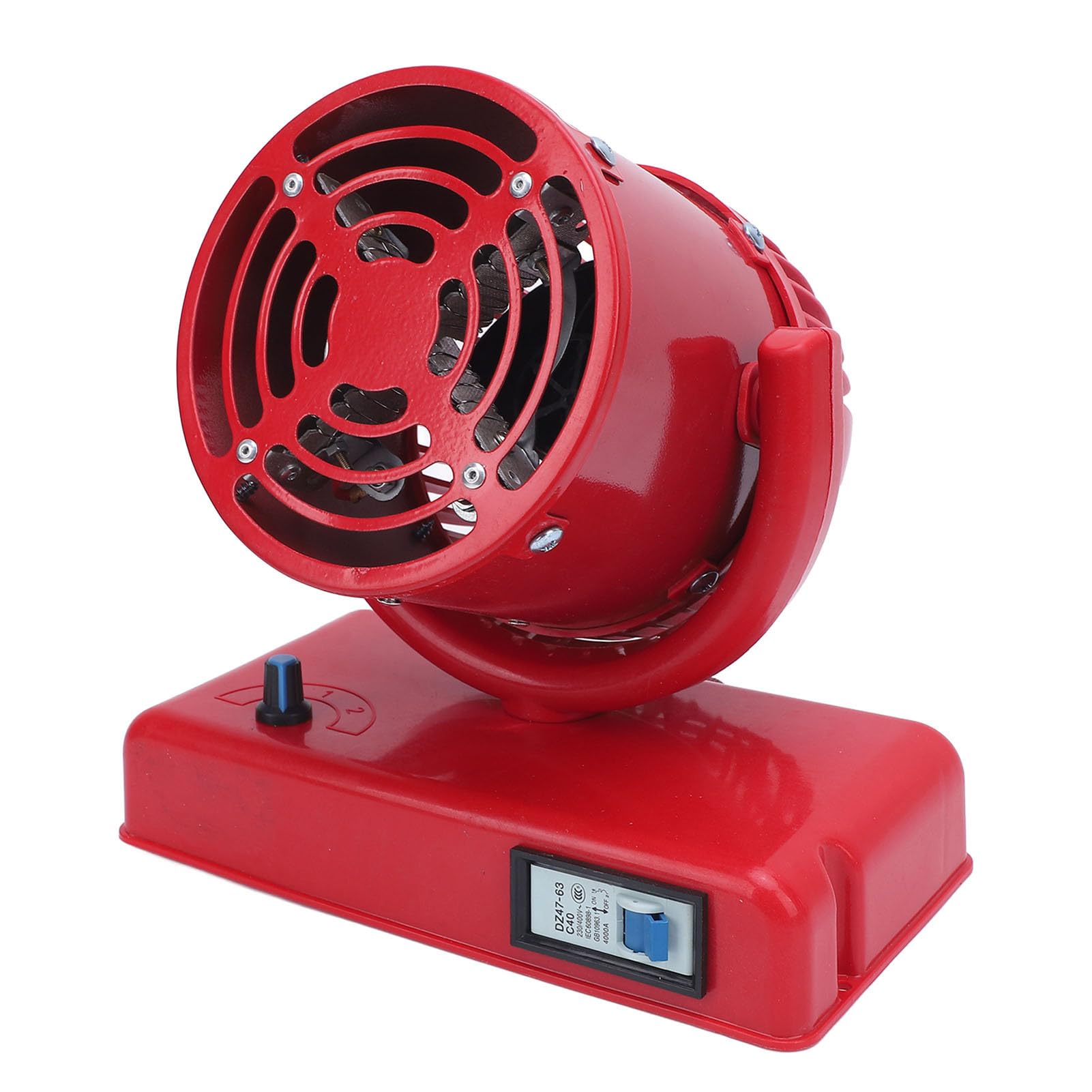 ViaGasaFamido Riscaldatore Elettrico Portatile DC24V 300W, Riscaldatore Elettrico Portatile in Acciaio Inossidabile per Cantiere e Serra con Controllo Continuo della velocità, Riscaldamento Fino a