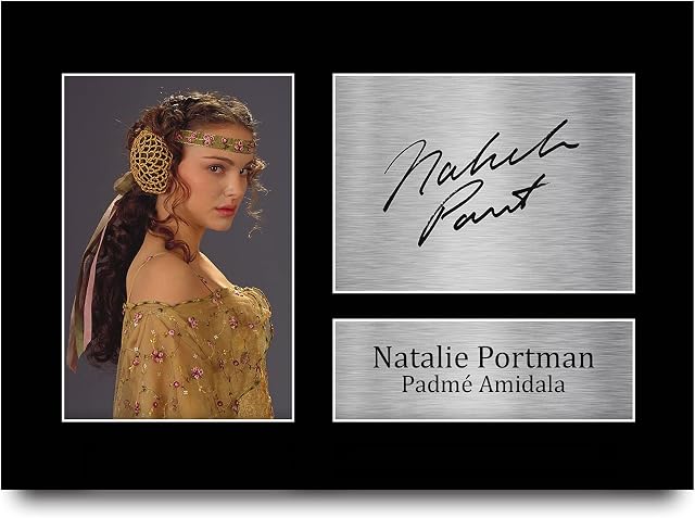 HWC Trading Natalie Portman Gift Signed A4 Printed Autograph Star Wars Gifts Padmé Amidala Print Photo Picture Display