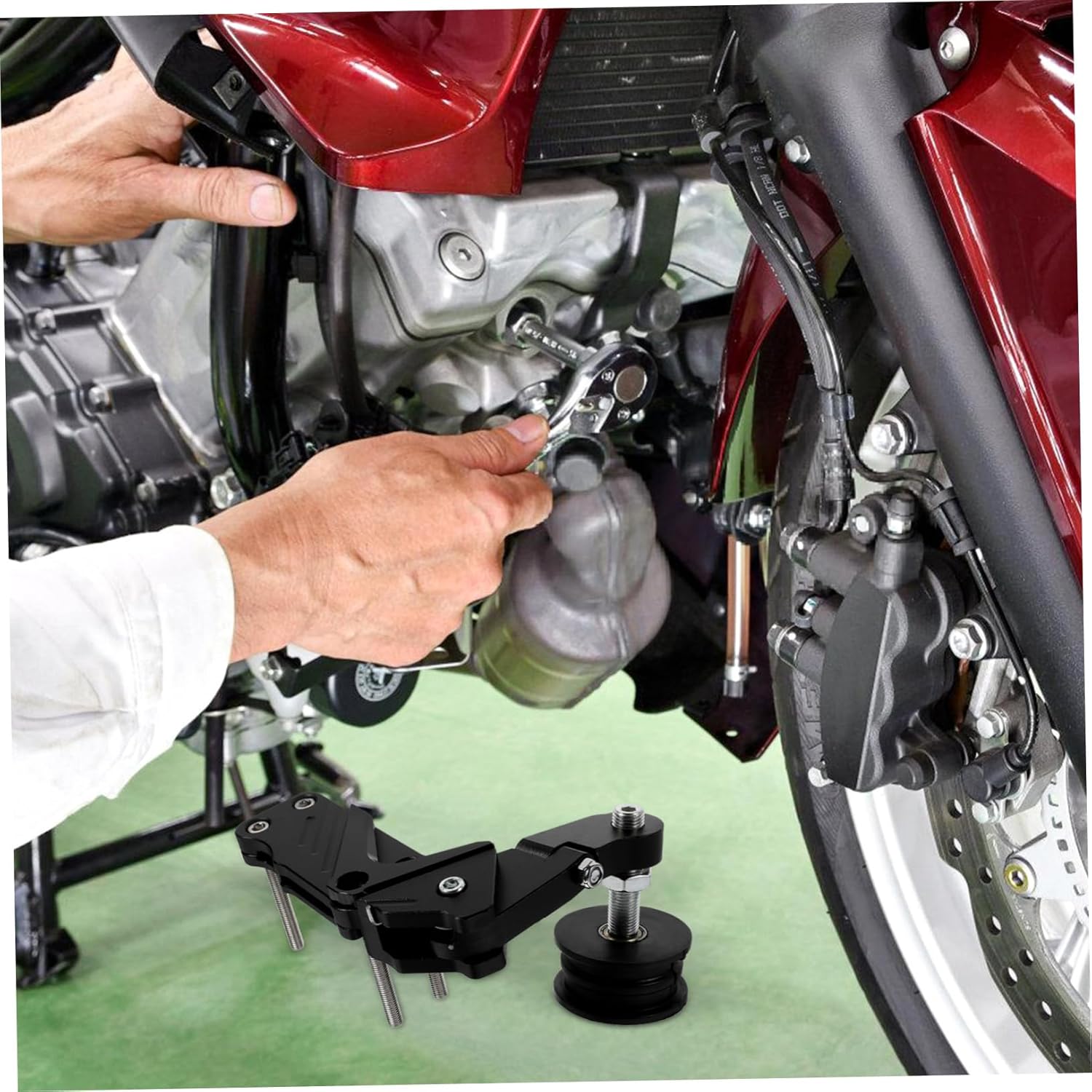 Motorcycle Chain Tensioner Guide Assembly Chain Adjuster Tensioner for Smooth Riding