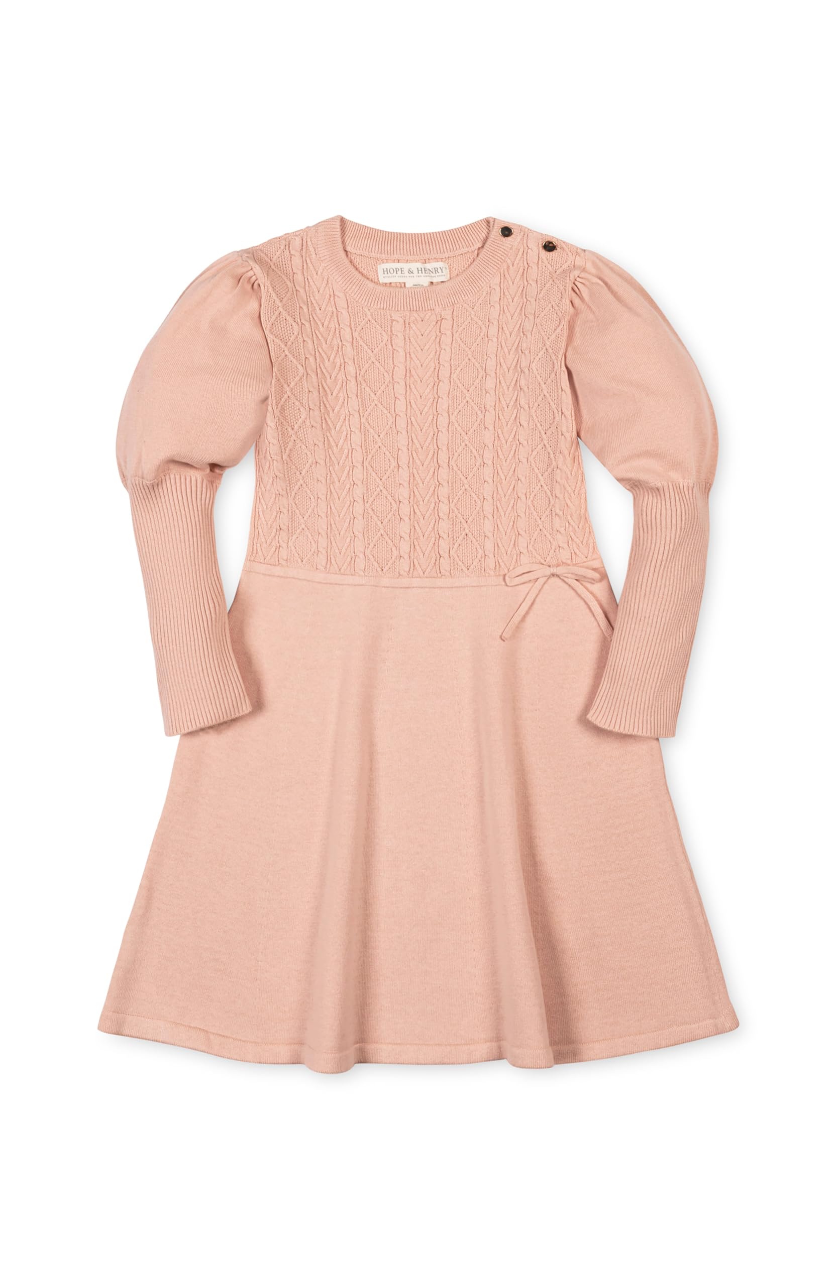Hope &amp; Henry Girls' Milano Tipped Sweater Dress