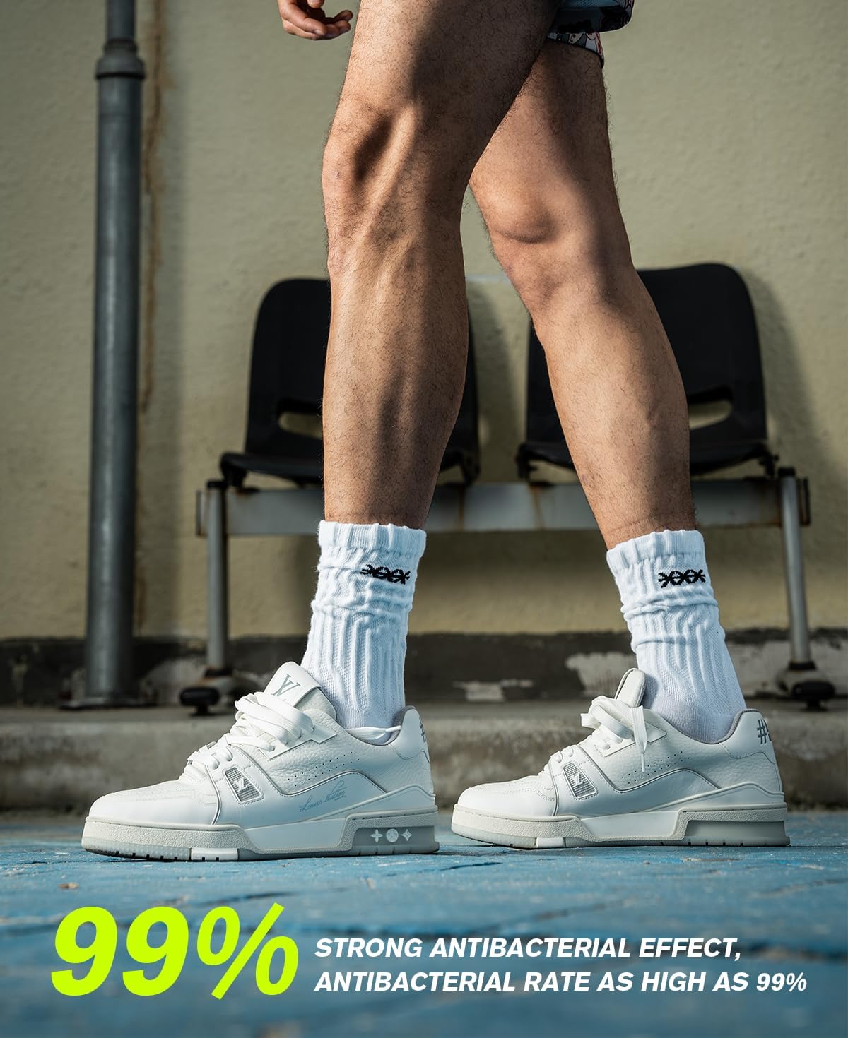 Trendy Casual Socks, Cushioned Crew Training Athletic Socks Men & Women with Combed Cotton Moisture Wicking - Image 5