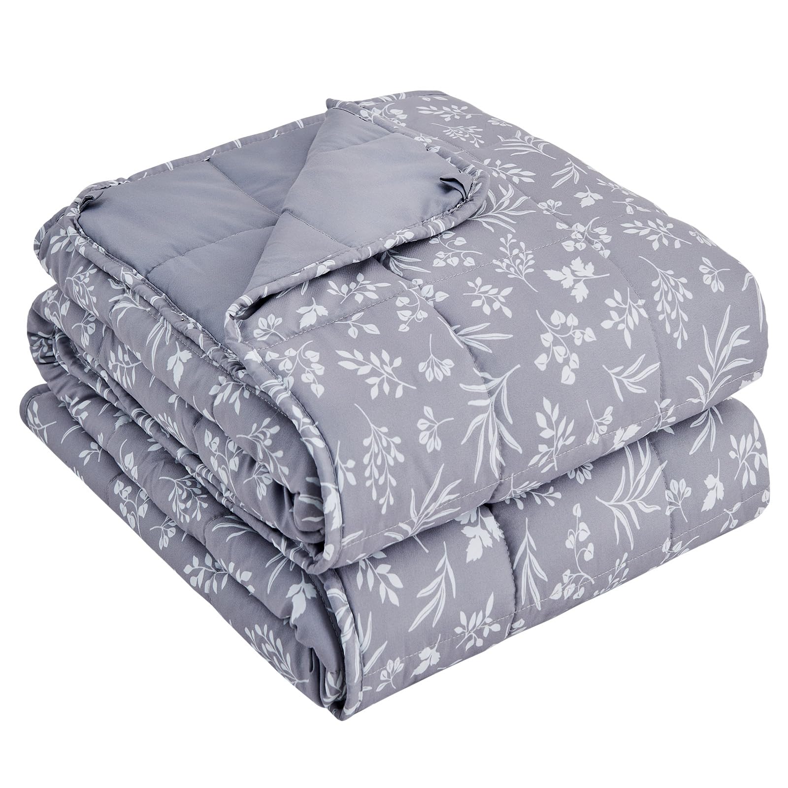 yescool Weighted Blanket for Adults (20 lbs, 60” x 80”, Dove Grey) Cooling Heavy Blanket for Sleeping Perfect for 190-210 lbs, Queen Size Breathable Blanket with Premium Glass Bead, Machine Washable