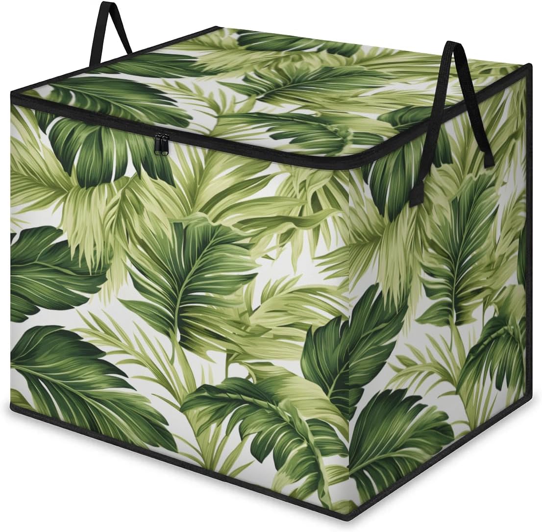 Honeybaby 214L Extra Large Comforter Storage Bag Abstract Tree Blossom Storage Totes with Lids Waterproof Closet Organizer Folding Blanket Storage Bags for Clothes Bedding Pillows