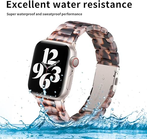 Miniatura 3 de Bestig Correa de resina de repuesto compatible con Apple Watch Band de 1.732 pulgadas, 1.654 pulgadas, 1.772 pulgadas, 1.772 pulgadas, 1.772
