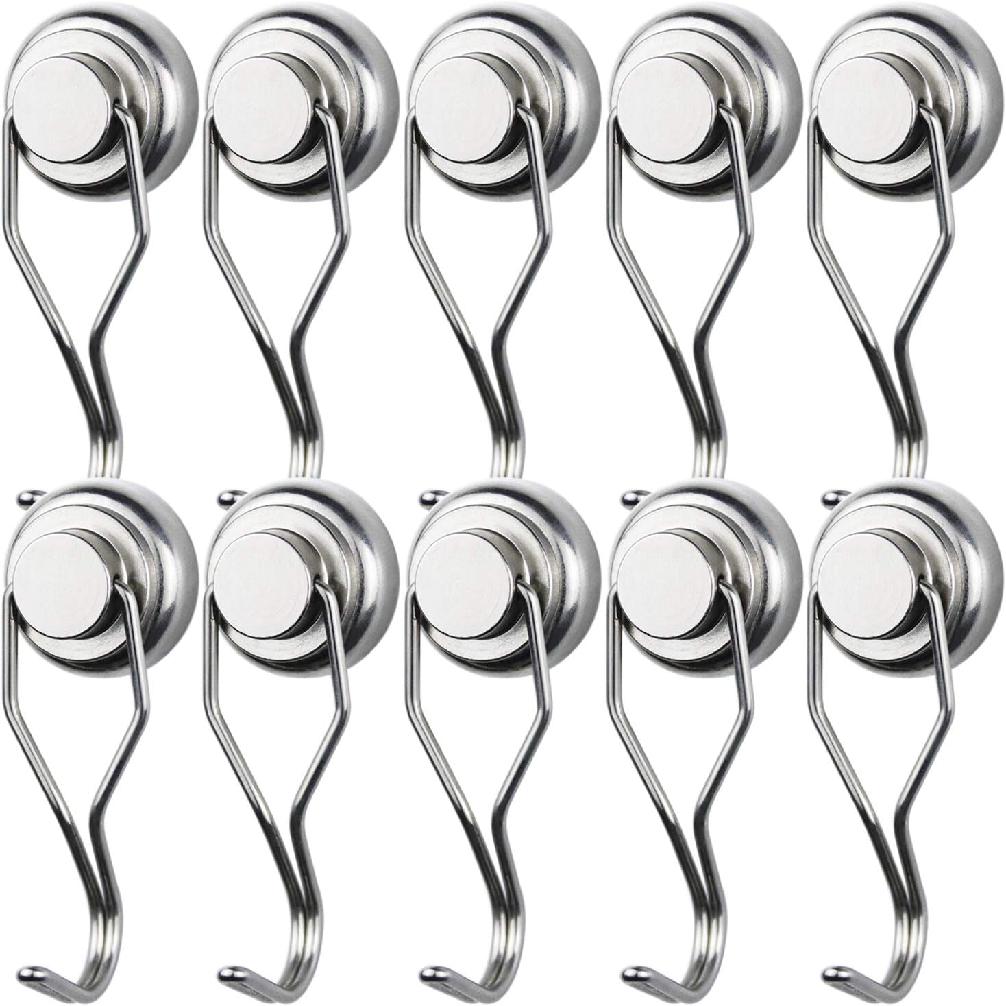 mikede magnetic hooks heavy duty 80lb+ swivel swing strong magnet hook | neodymium hook magnets for hanging home workplace metal door office and garage