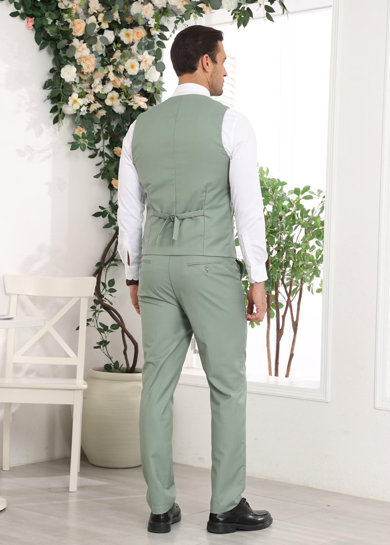 Smoking da uomo in 3 pezzi, vestibilità aderente, per matrimoni, balli, cene, doppiopetto, con papillon