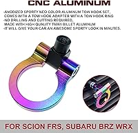 Vista 4 de x xotic tech JDM Sport Track Racing Style CNC Aluminio atornillable Gancho de remolque delantero trasero parachoques compatible con Scion FR-S