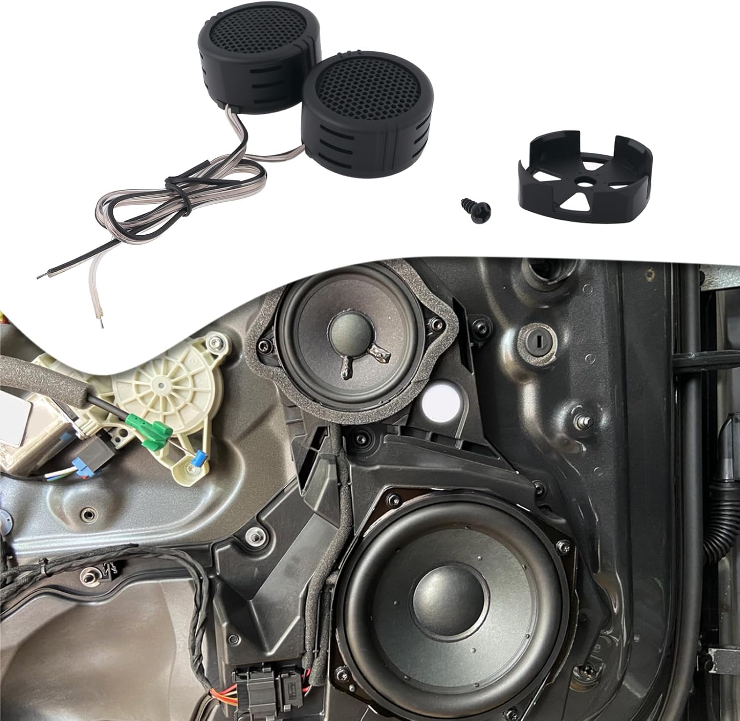 2Pcs 500W 98dB High Efficiency Mini Dome Tweeter for Car Audio System 2KHz - 20KHz Frequency Range