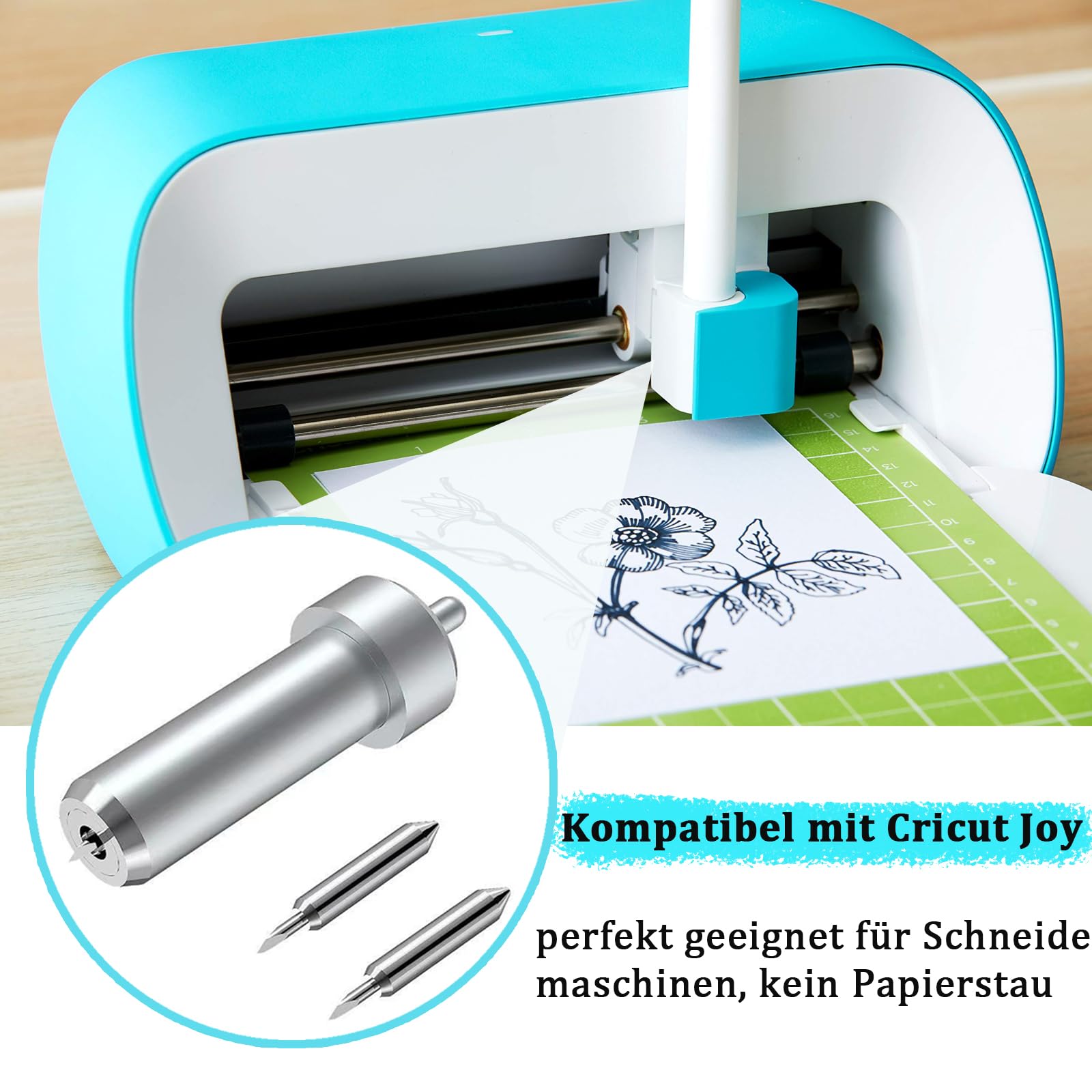 6 unidades de hoja de corte fino de acero de tungsteno con carcasa compatible con máquina de corte Cricut Joy, hoja de cuchillo premium con carcasa, cuchillas de plotter de corte, cuchillas de