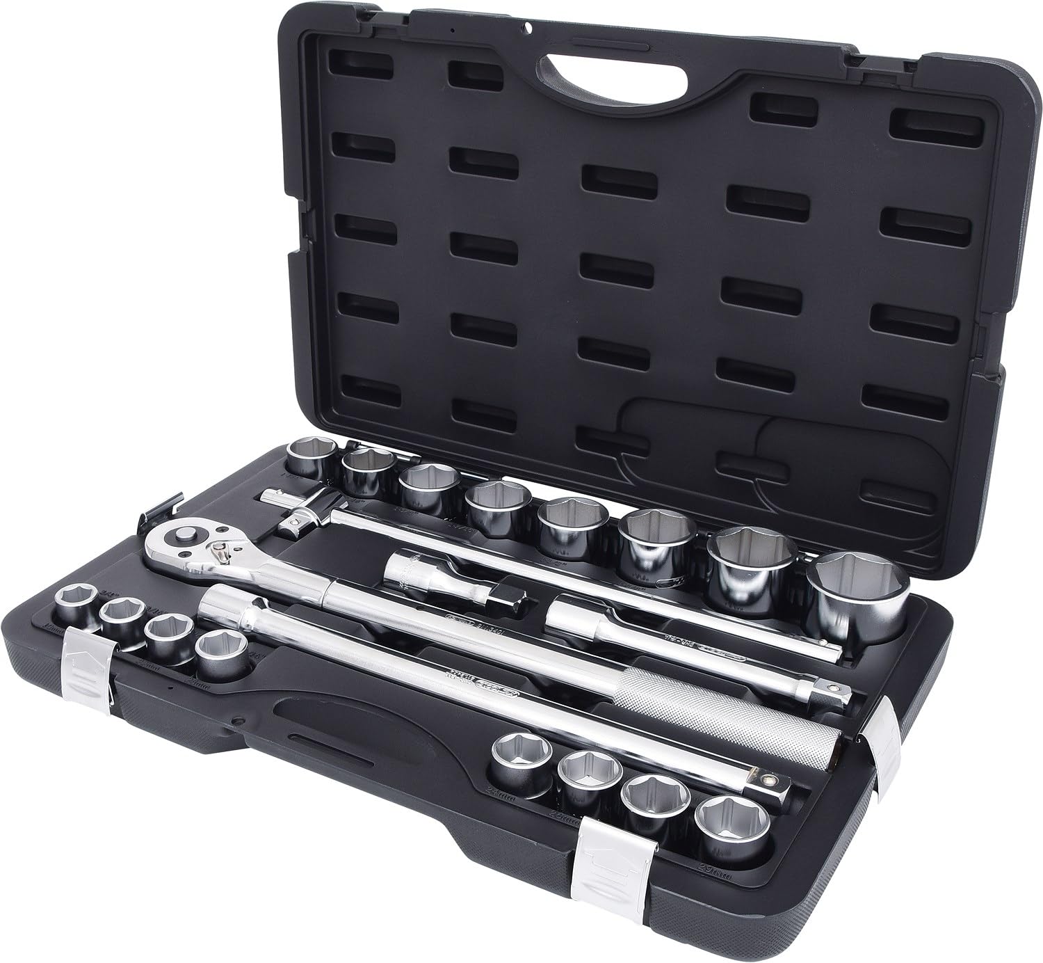 KS Tools 911.0721 3/4"Zestaw kluczy nasadowych21-szt, metryczny