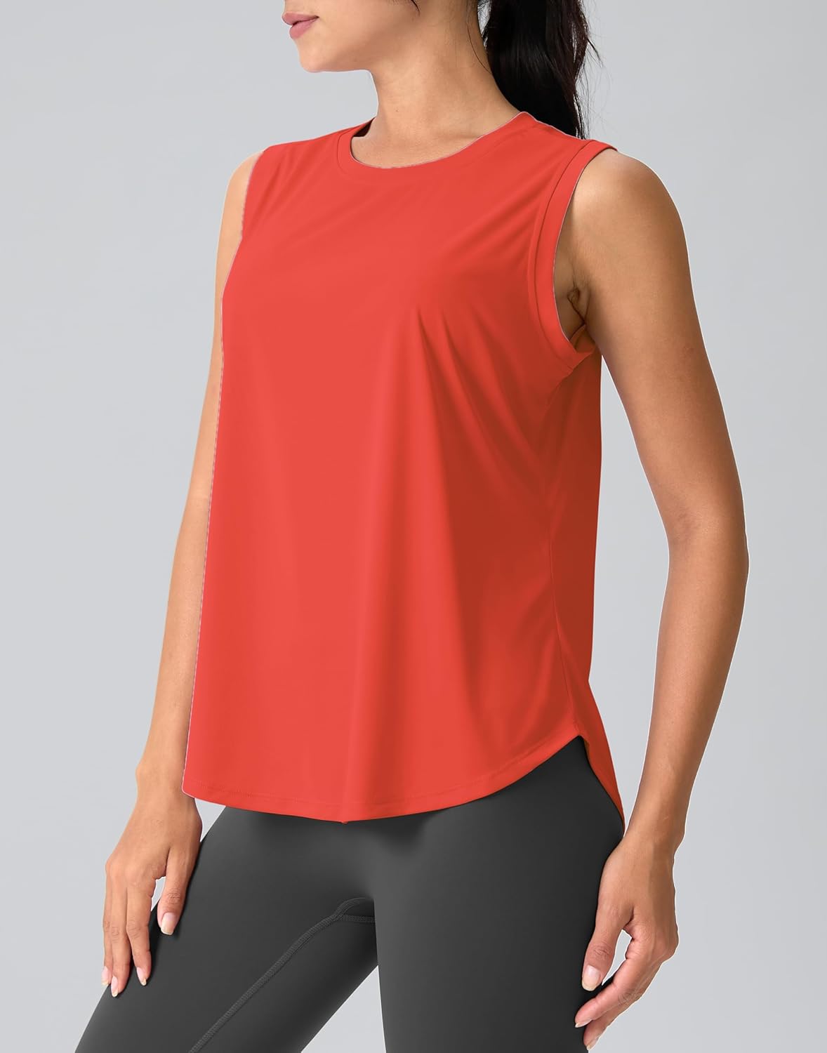 SANTINY Women's Sleeveless Workout Tops Breathable Lightweight Active Tennis Yoga Shirts Athletic Running Tank Tops for Women - Image 4