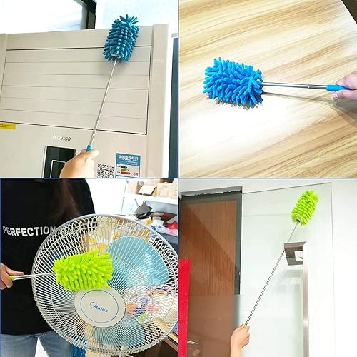 Miniatura 3 de zdyCGTime Removedor de polvo de limpieza retráctil de microfibra, removedor de polvo de mano extraíble y lavable, utilizado para limpiar oficinas,