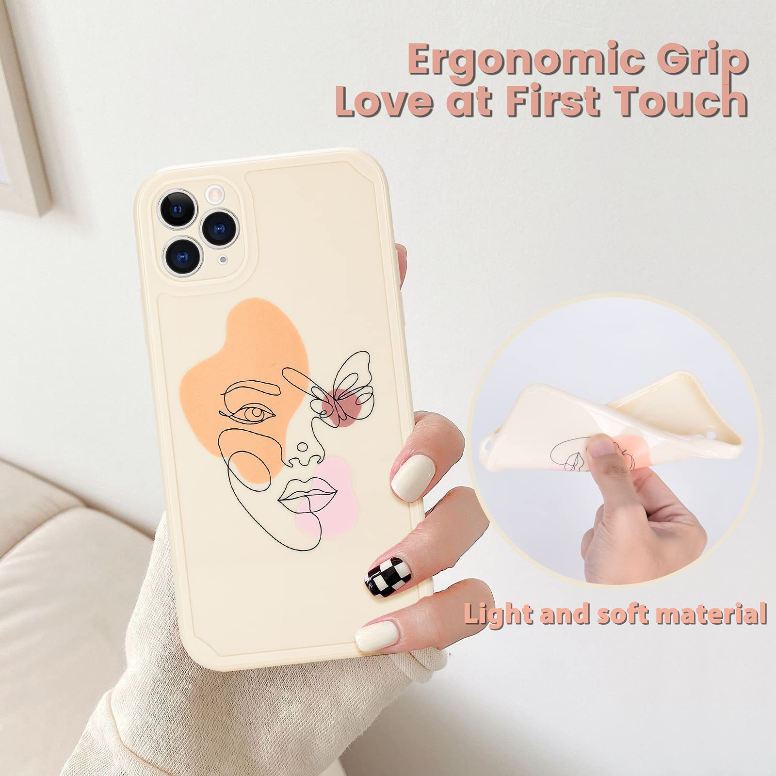 Newseego Compatibile con iPhone 11 PRO Carcasa,Disegno della Linea