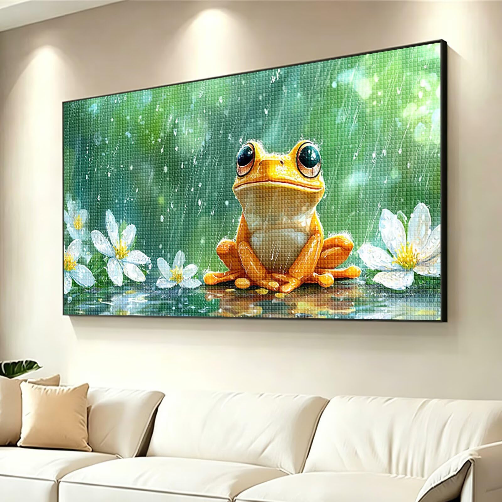 Diamond Painting Grande 200x100cm Rana Diamond Painting Adultos, DIY Animal Pintura de Diamante Manualidades Adultos, 5D Cuadrado Rhinestone Bordado Punto de Cruz para Home Decoration Regalo 0J-203