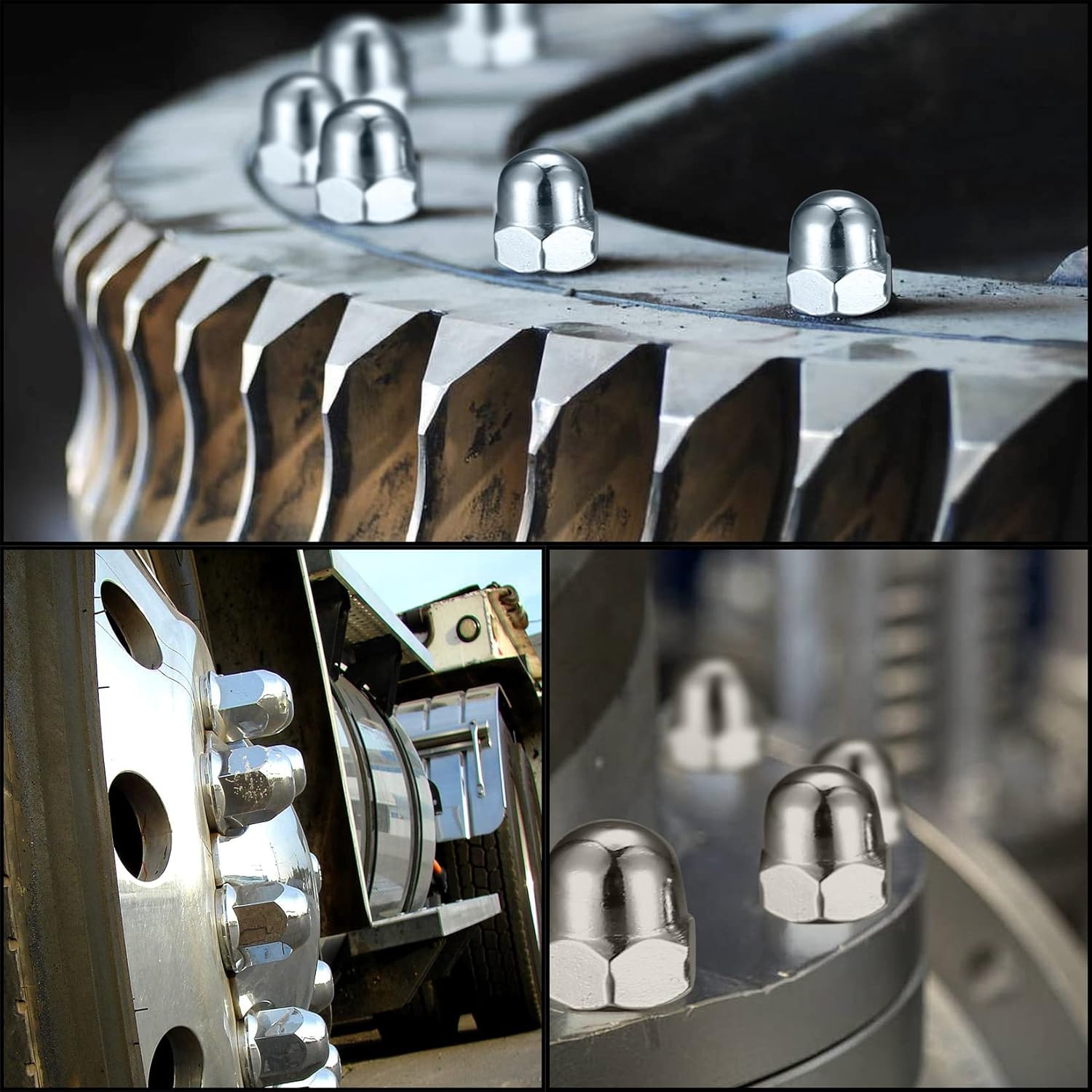 1/2-13 UNC Acorn Nuts, Zinc Plated Steel Hex Cap Dome Head Nuts, Silver Bright Finish,10PCS for Indoor & Outdoor Hardware Use