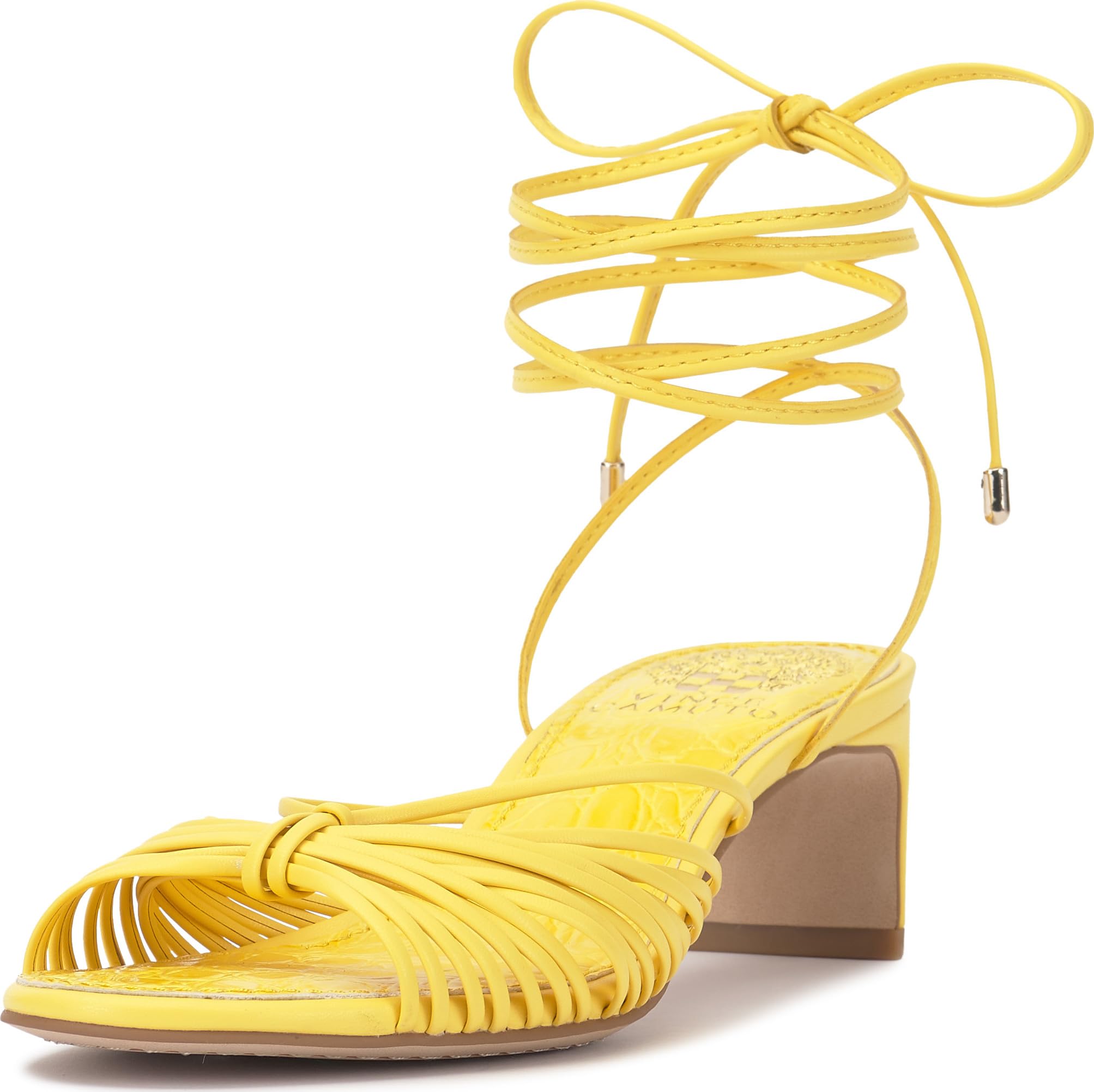 Vince Camuto Lory Ankle Wrap Kitten Heel Sandals