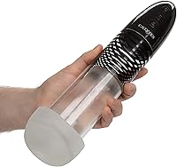 Vista 4 de CalExotics Optimum Series Bomba inteligente automática – Bomba de pene de mejora masculina con funda de silicona Stroker – Juguetes sexuales