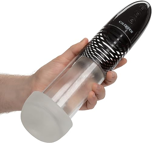 Miniatura 4 de CalExotics Optimum Series Bomba inteligente automática  Bomba de pene de mejora masculina con funda de silicona Stroker  Juguetes sexuales para