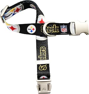 Littlearth Unisex-Adult NFL Pittsburgh Steelers Premium Pet Collar, Team Color, Large