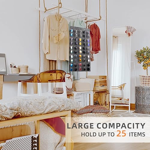 Miniatura 2 de KGMCARE - Organizador de lentes de sol, almacenamiento con 16 ranuras para colgar en la puerta, exhibición de lentes, a prueba de polvo