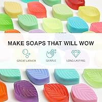 Vista 5 de Saponify - Kit de muestras de base de jabón para derretir y verter, molde de silicona, miel, transparente, aceite de semilla de cáñamo, blanco