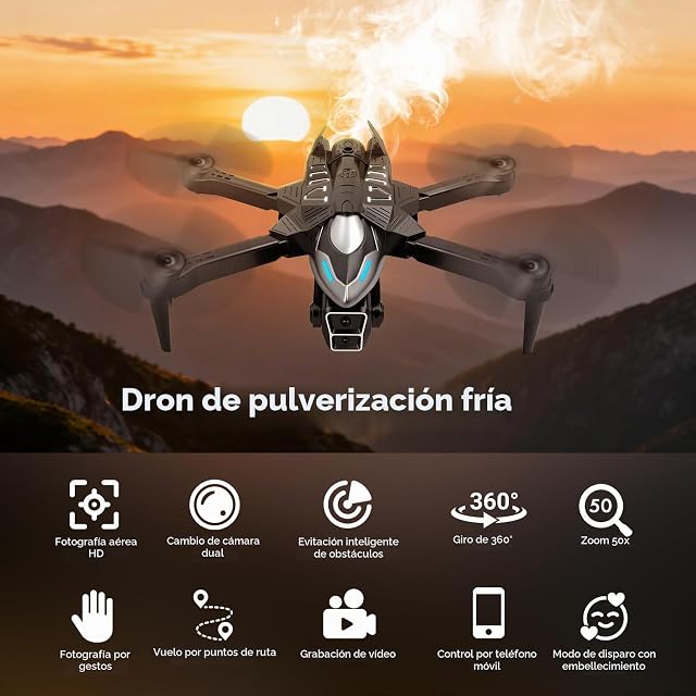 Foto 2 de 8 de Dron con Cámara 4K HD, Mini Drones con Rociador Trasero, Retención RC Quadcopter para Principiantes
