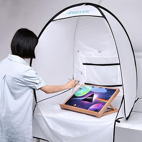 Miniatura 3 de AGPTEK Refugio de aerosol, refugio de pintura en aerosol, cabina de pintura portátil para pintura en aerosol, herramienta de cabina de pintura para