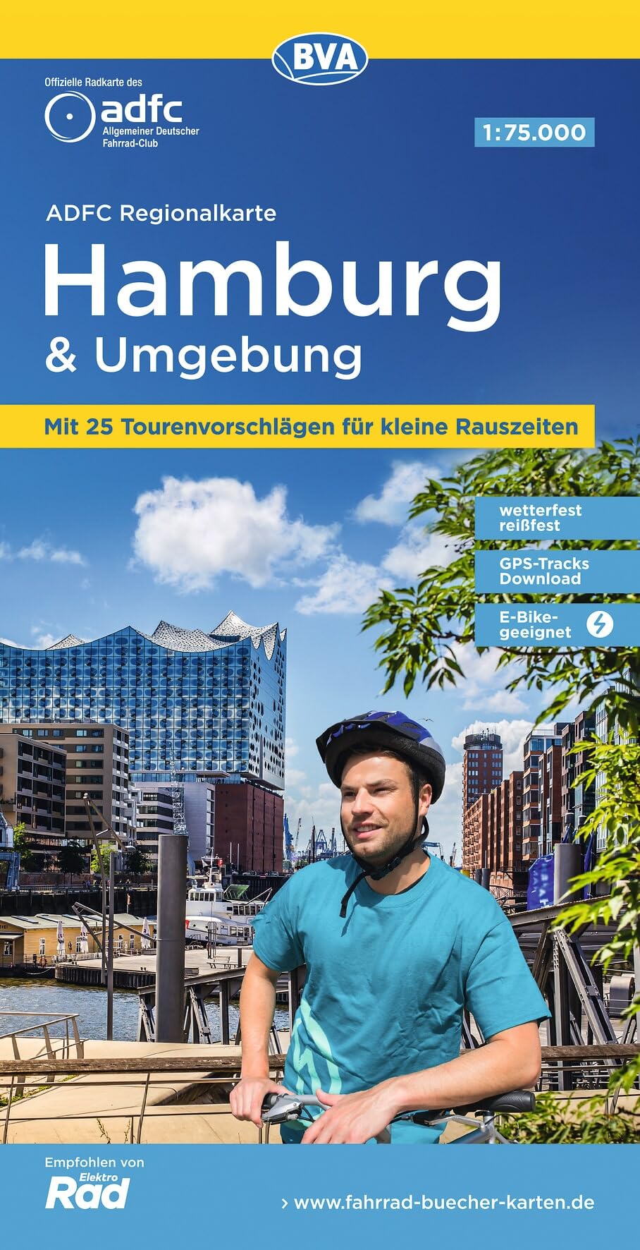 Hamburg and environment cycling map: mit Tagestourenvorschlägen, reiß- und wetterfest, E-Bike-geeignet, GPS-Tracks-Download, (Regionalkarte)