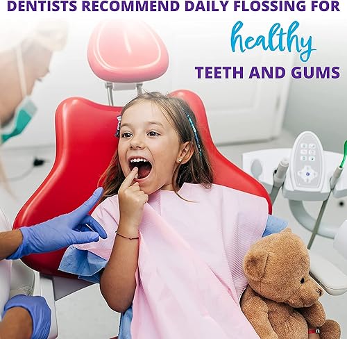 Miniatura 6 de Plackers Hilo dental para niños, sabor a bayas silvestres, 75 unidades. El embalaje puede variar