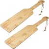 SUMERSHA 2pcs Sorority Paddle Unfinished Wood Paddles Solid Greek Fraternity Paddle for Arts DIY Crafts