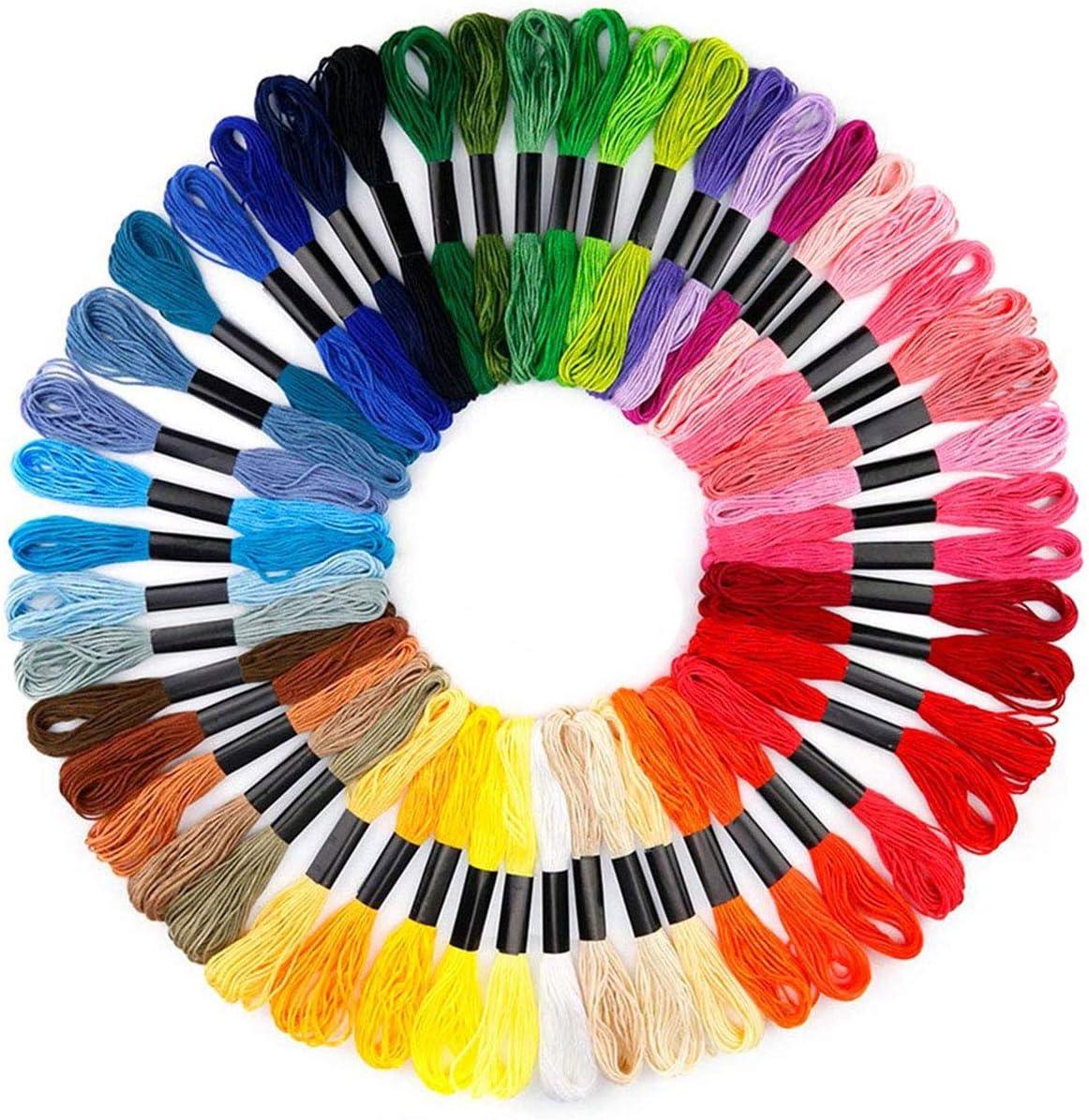 50PCS Embroidery Threads Sewing Thread Kit Rainbow
