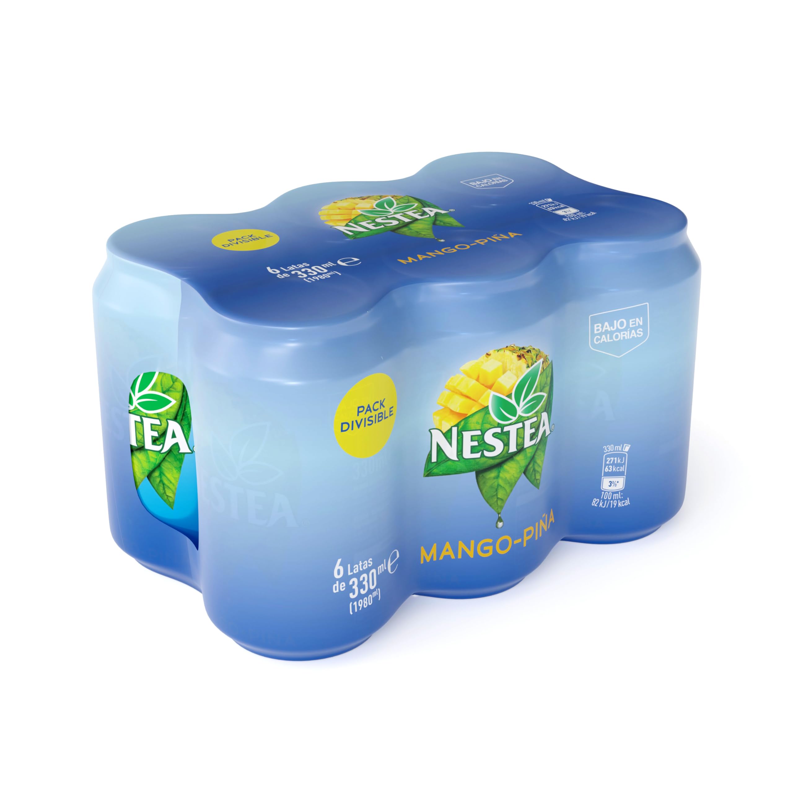 Nestea Mango-Piña Bebida Refrescante Lata 33 cl Pack de 6
