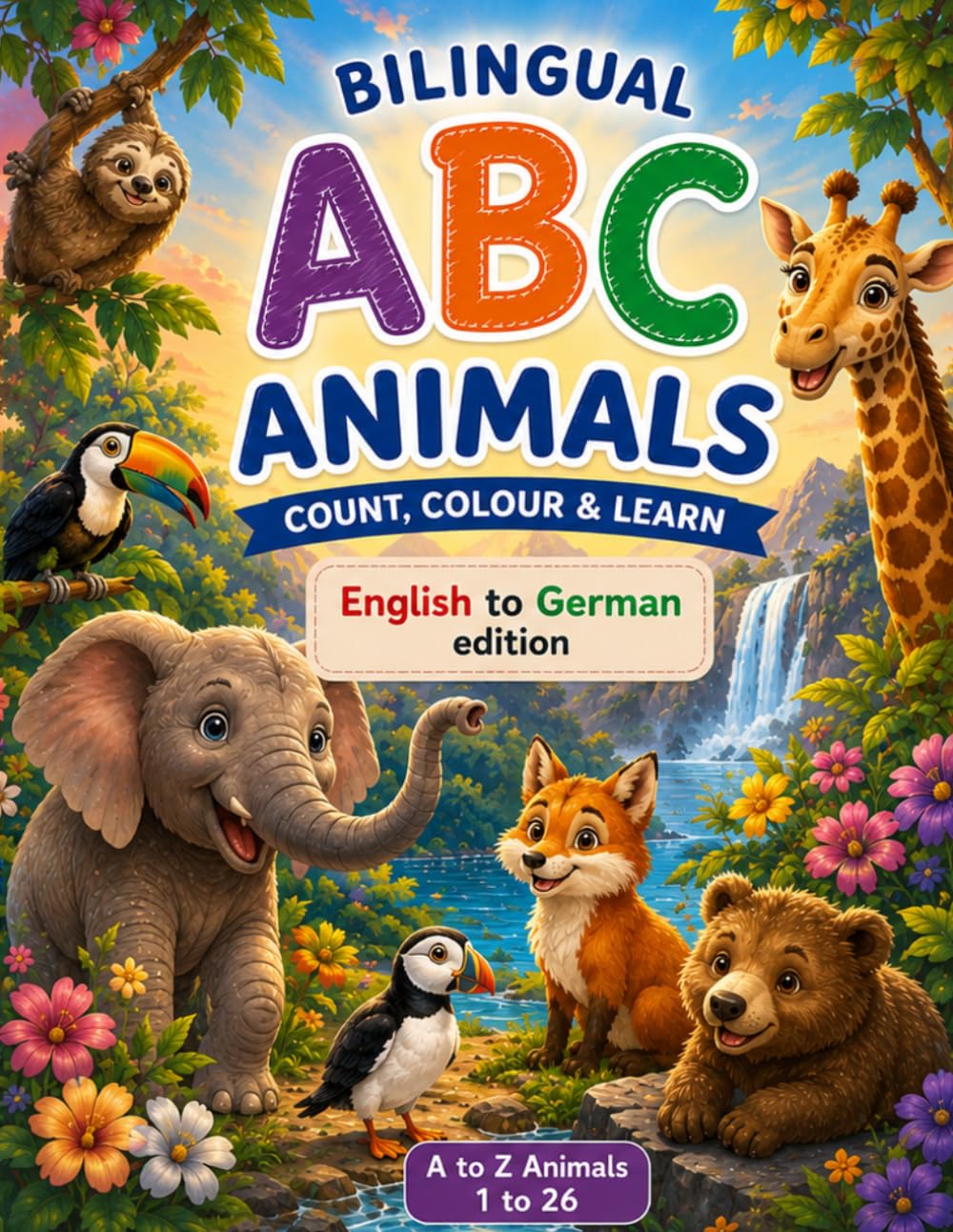 ABC Bilingual Animals: Count, Colour and Learn: English to German