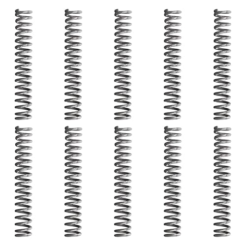 Miniatura 20 de MroMax 20Pcs Compressed Spring, 0.04" Wire Dia, 0.31" OD, 1.57" Free Length, Gray Black Spring Steel Extended Coil Compression Spring